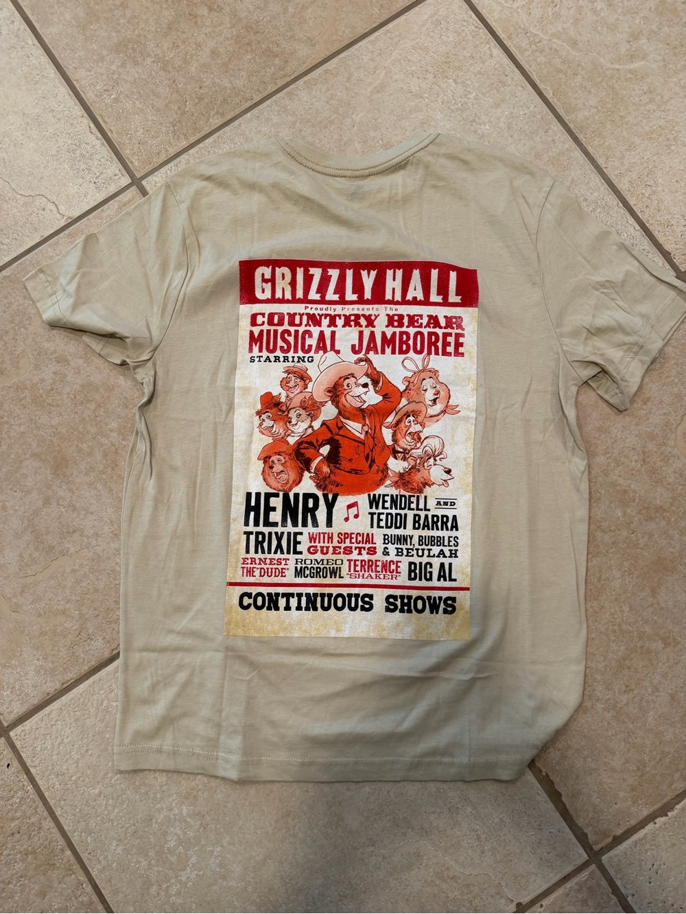 Disney Grizzly Hall Country Bear Musical Jamboree T-Shirt Unisex size M